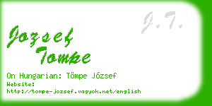 jozsef tompe business card