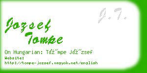 jozsef tompe business card